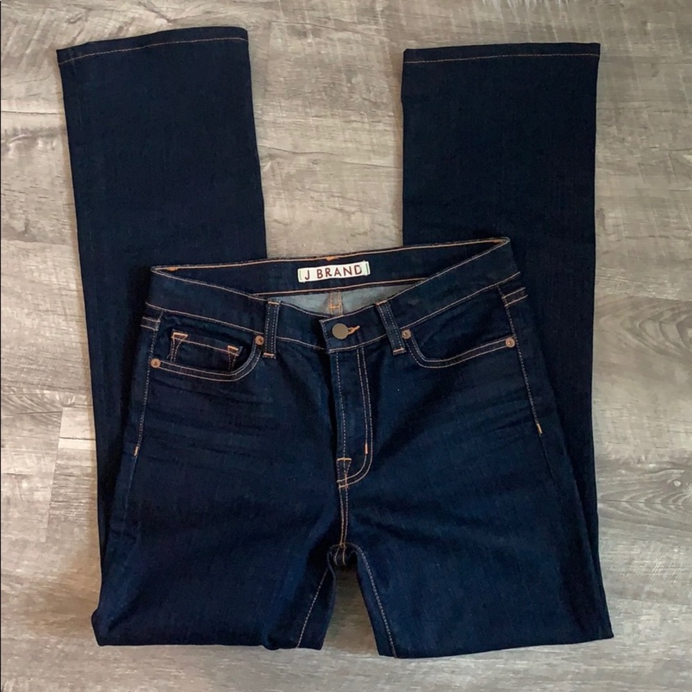 J BRAND Mid rise straight leg jeans